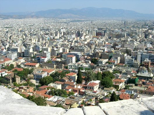 3: Athens: A wide view of the large and enchanting city of Athens, Greece, 